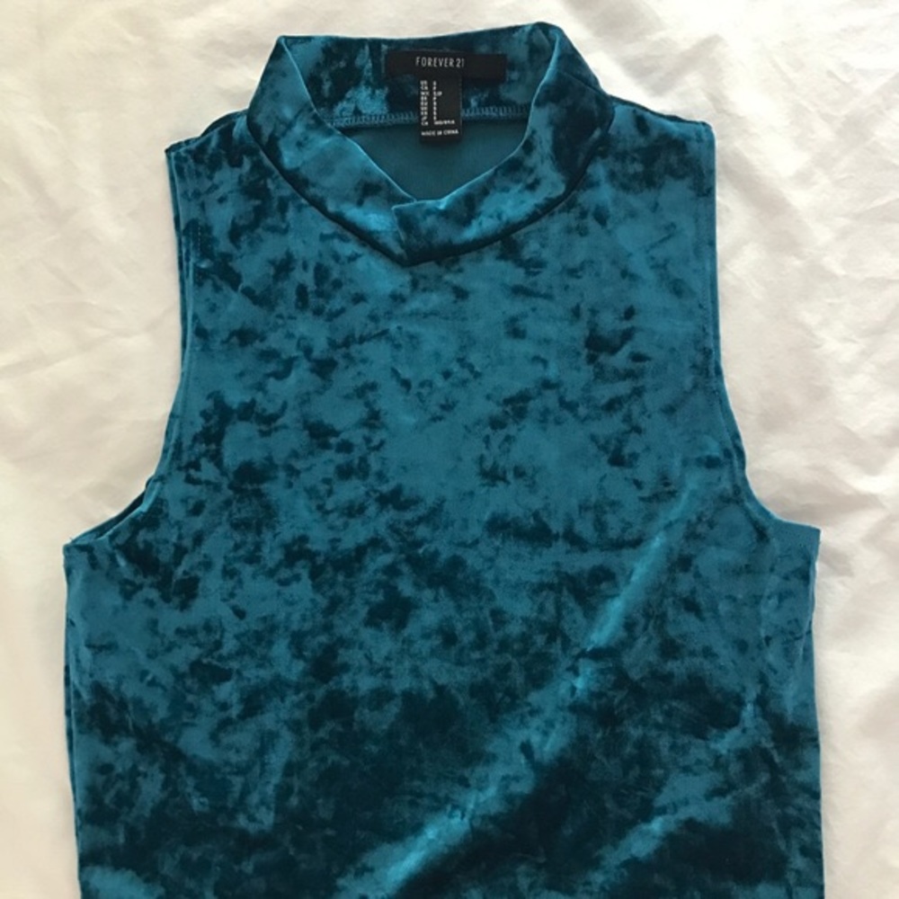 Forever21 Teal Crop Top